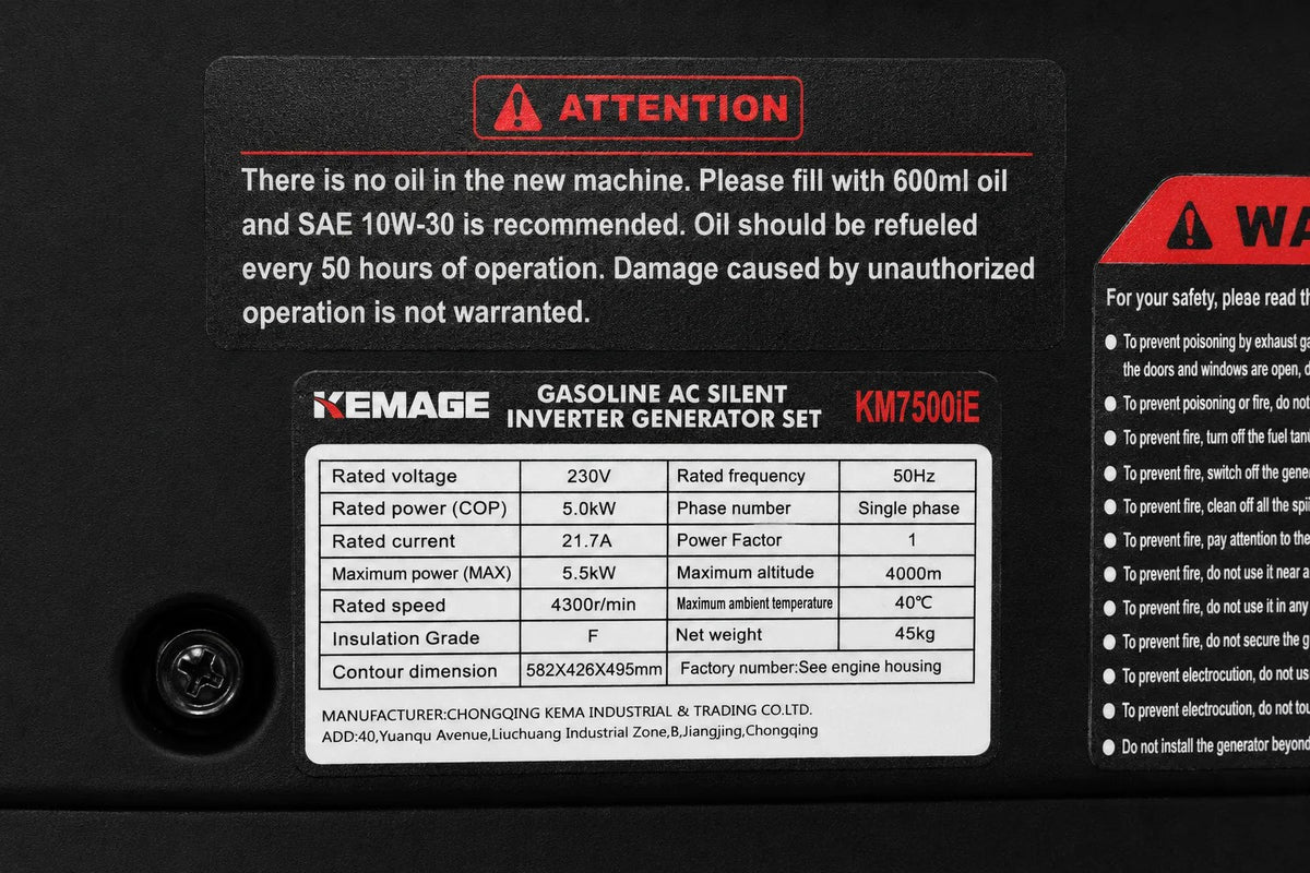 Kunert Inverter generator 5.5 kW petrol, electric start - photo 4