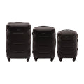 Wings Peacock 3-Piece Hard Shell Suitcase Set – Black