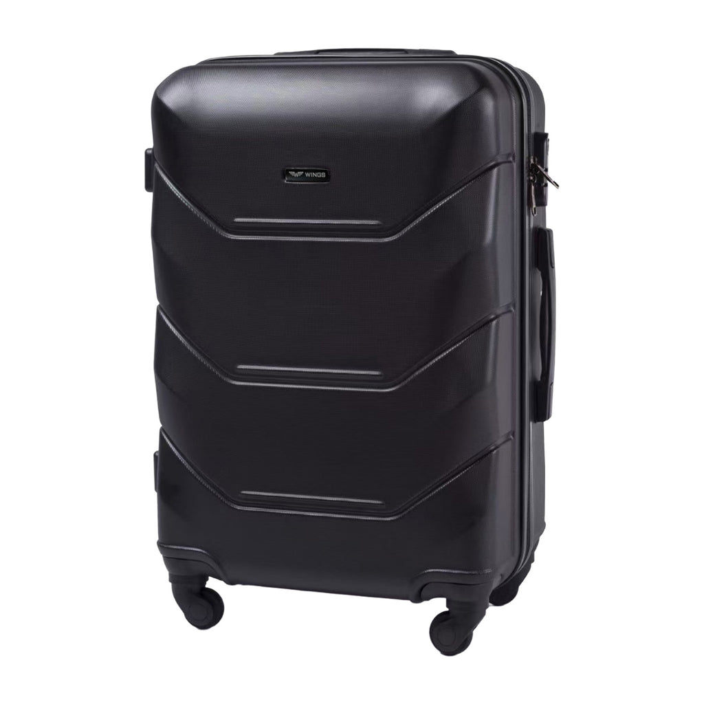 Wings Peacock 3-Piece Hard Shell Suitcase Set – Black - photo 2