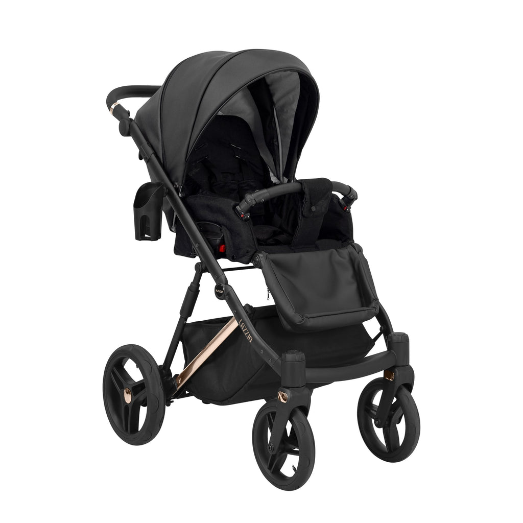 Wózek dziecięcy Kunert Lazzio Premium 2w1 - Miedziana rama - kolor: Czarny Eco
