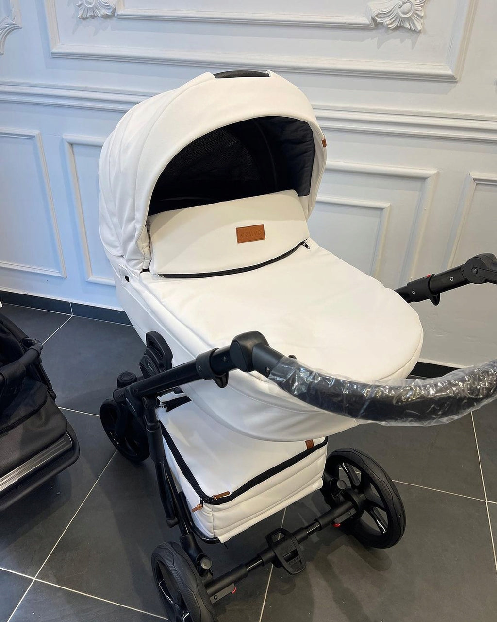 MOMMO Deluxe 3-in-1 Stroller – White – image 12