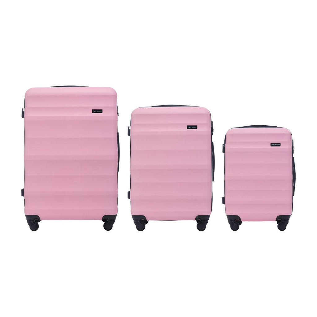 Wings Vulture 3-Piece Hard Shell Suitcase Set – Pink