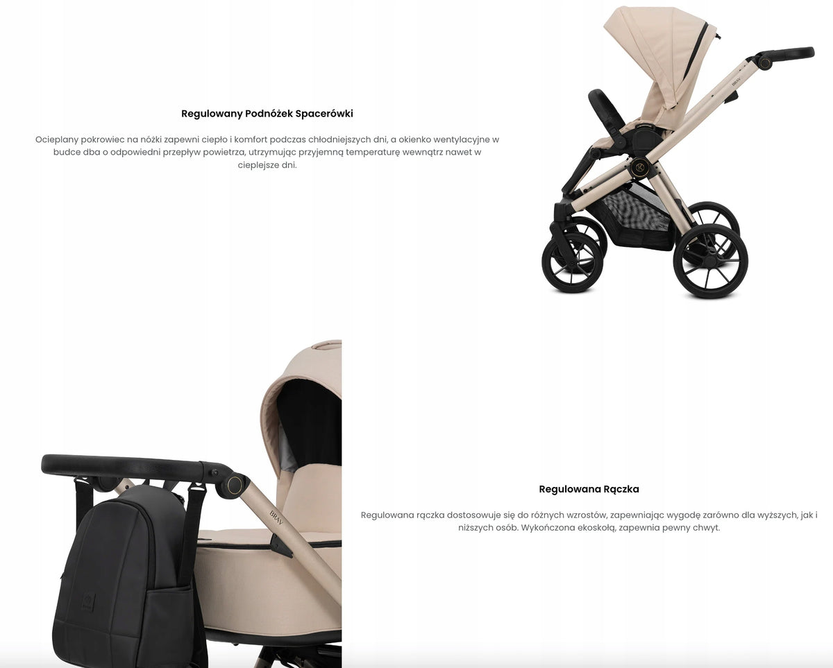 Kunert Brav 3-in-1 Stroller – White – image 13