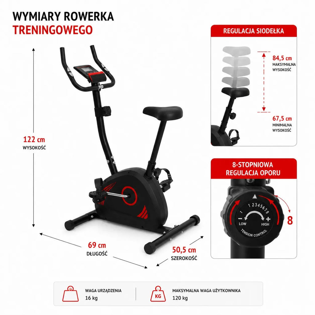 Kunert Foldable magnetic exercise bike BOOST – black - photo 8