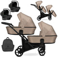 Kunert Brav Duo 3-in-1 Twin Stroller – Cream – image 1