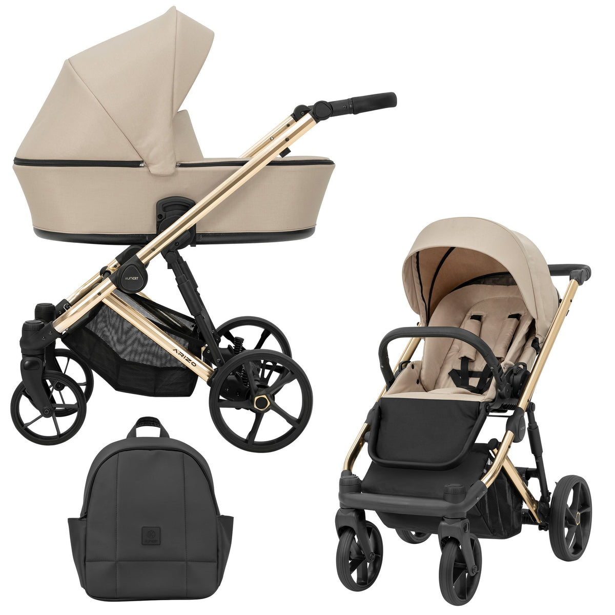 Kunert Arizo Premium 2-in-1 Stroller – Cream – image 1