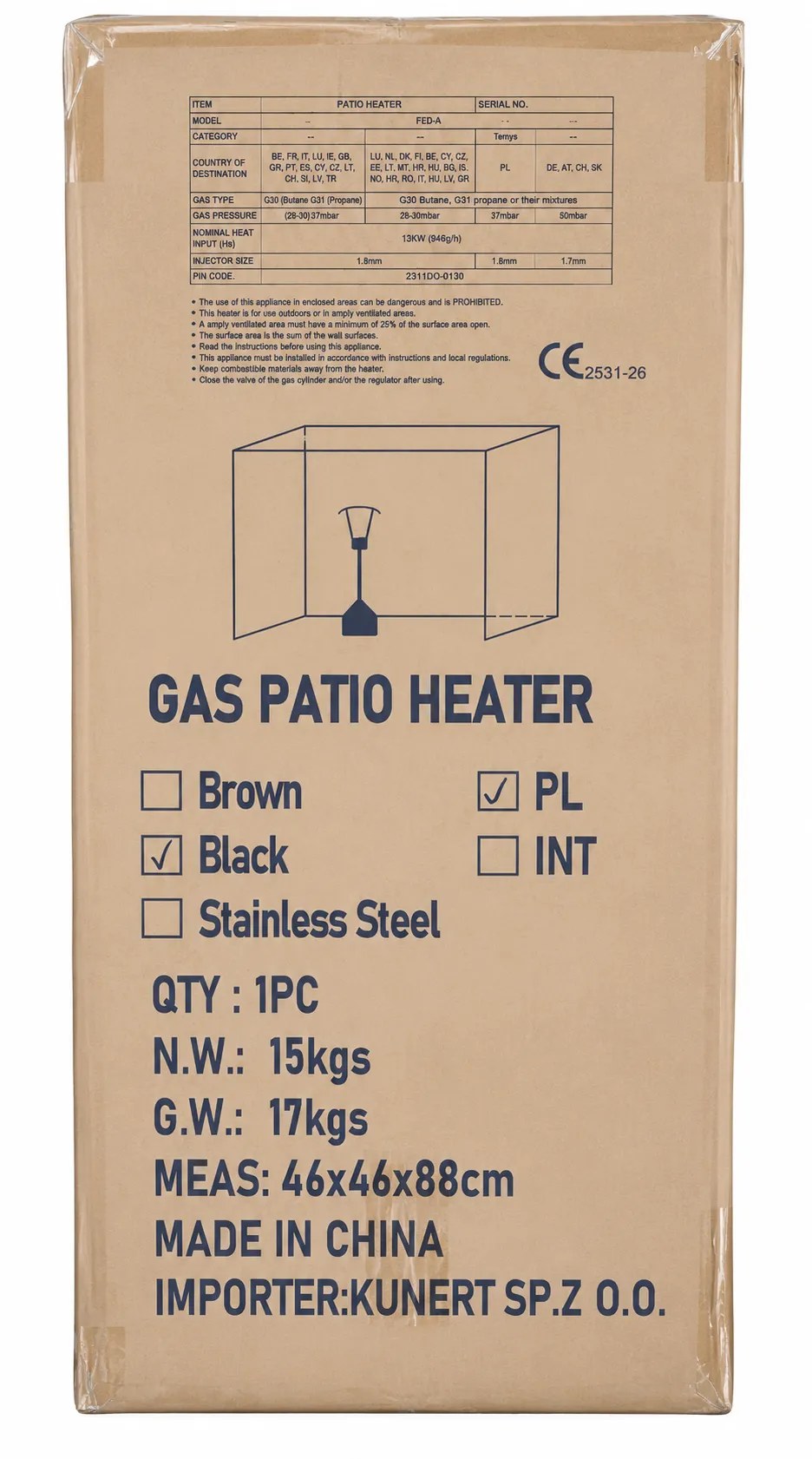 Kunert Gas patio heater Victor 13 kW - photo 3