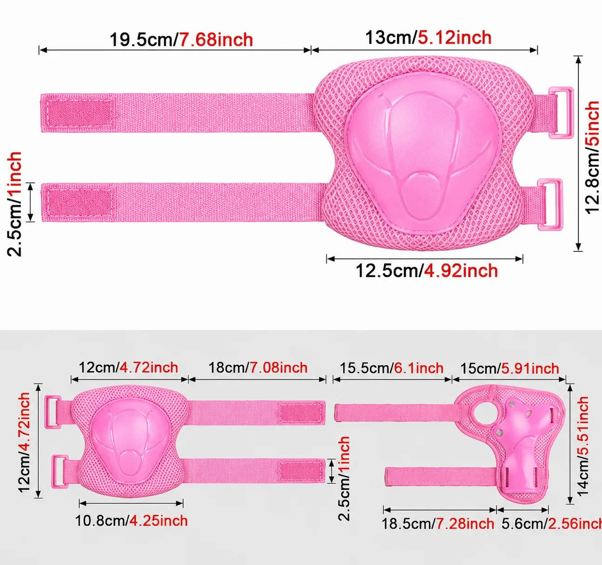 Kunert Kids protective gear set Megi 1, 6-piece: knee, elbow and wrist guards – pink - photo 2