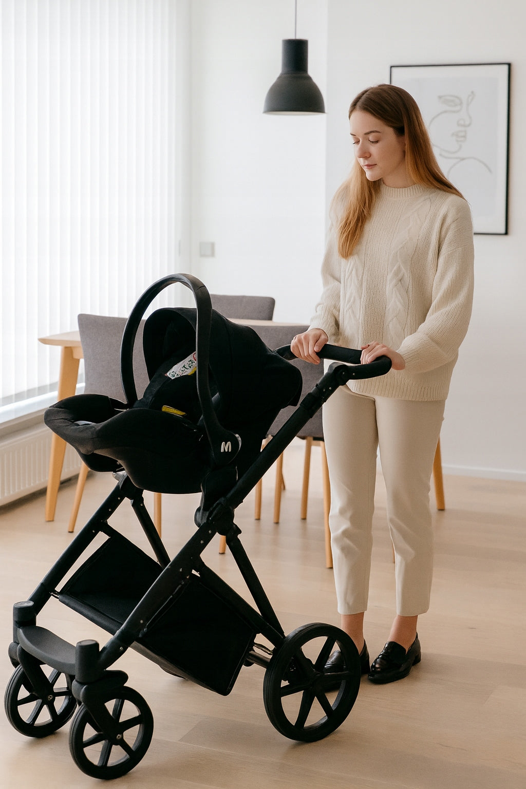 MOMMO Royal 3-in-1 Stroller – Black – image 15