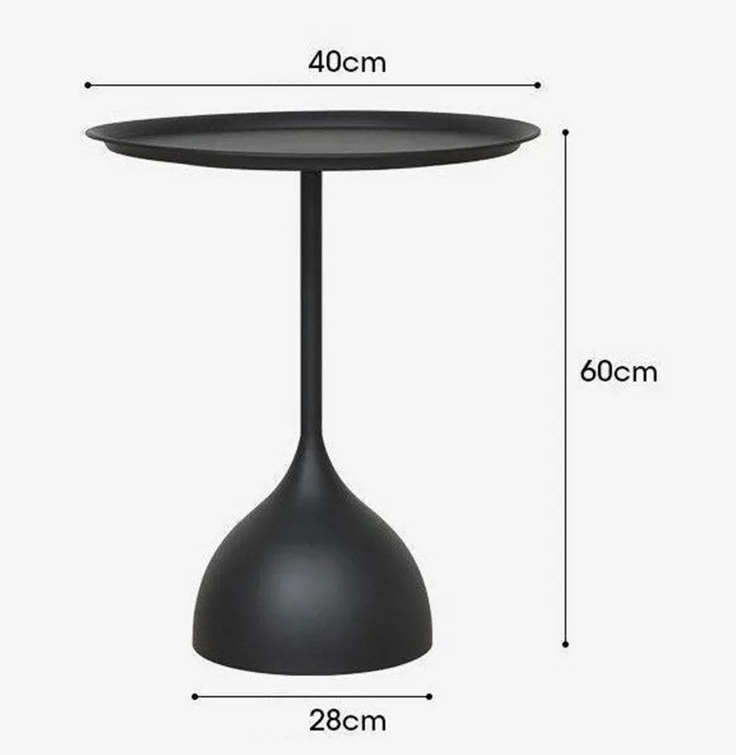 Kunert Round side table Vito, black metal - photo 4