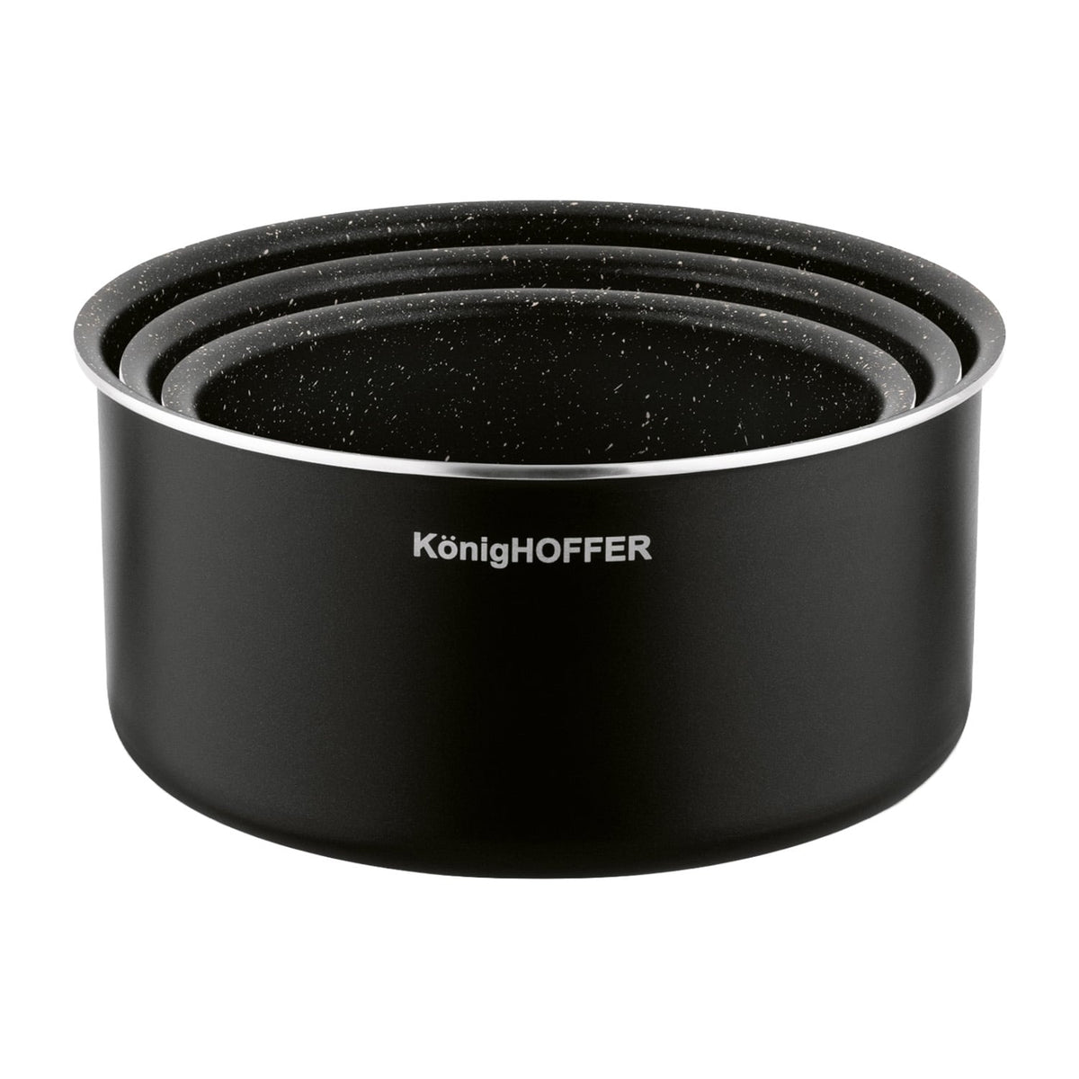 Konighoffer Spinel Black Cookware Set – 16/18/20 cm, Detachable Handle - photo 7