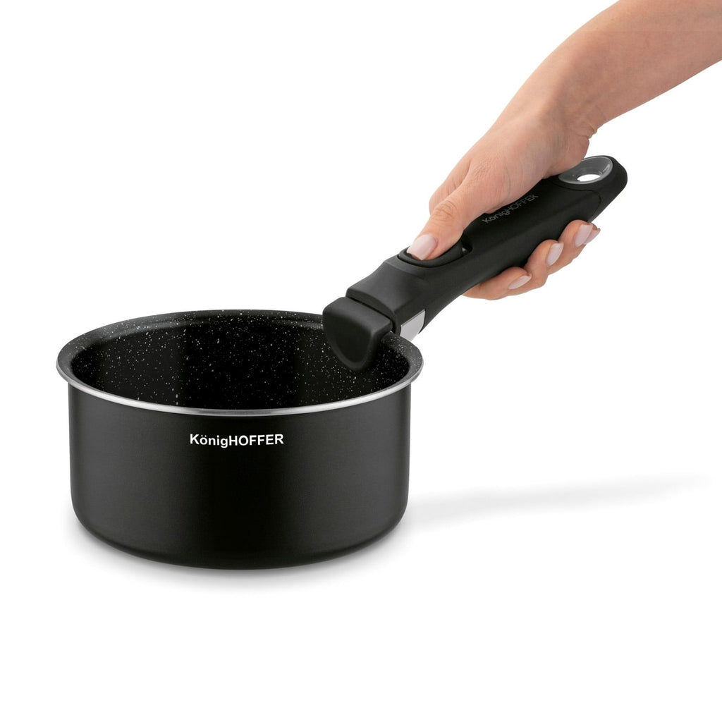 Konighoffer Spinel Black Cookware Set – 16/18/20 cm, Detachable Handle - photo 14