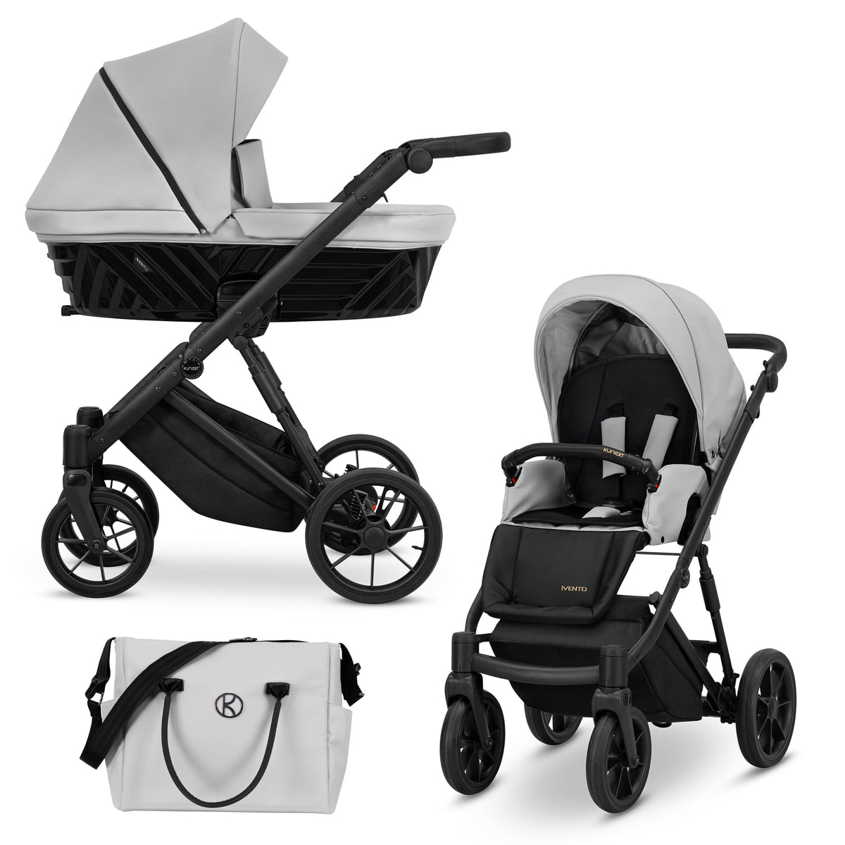 Wózek dziecięcy Kunert Ivento 2w1 - kolor: Dove Grey