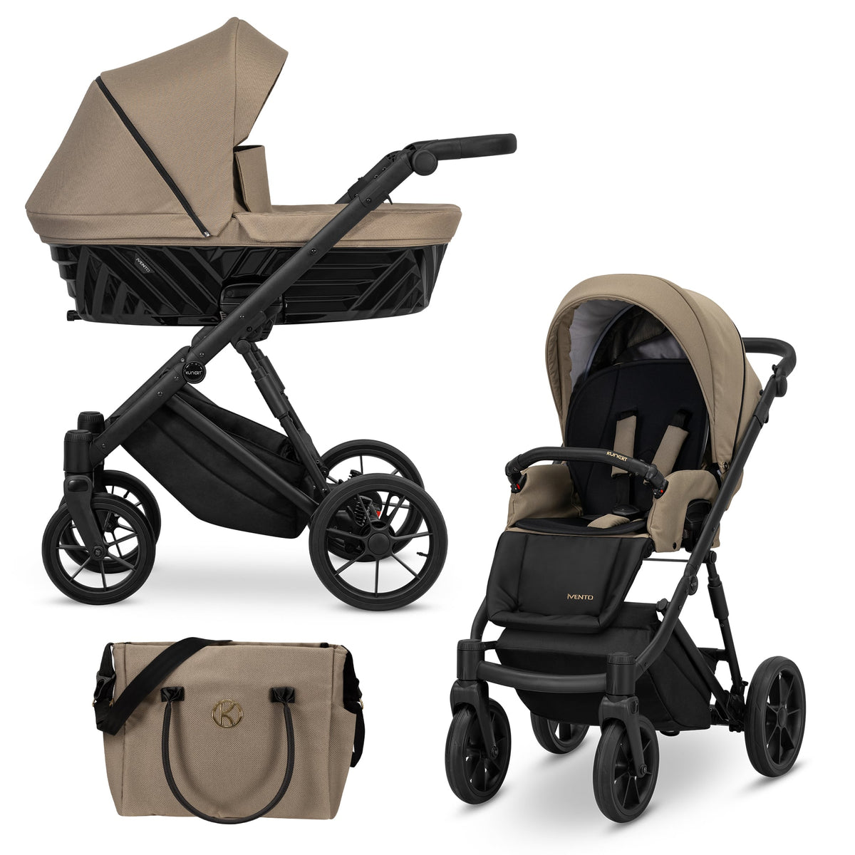 Kunert Ivento 2-in-1 Stroller – Caramel Macchiato – image 1