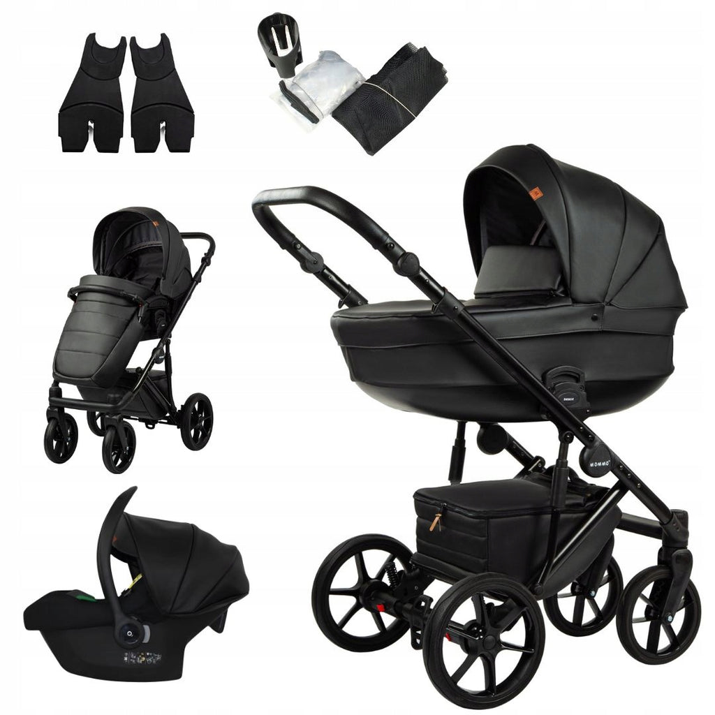MOMMO Deluxe 3-in-1 Stroller – Black – image 13