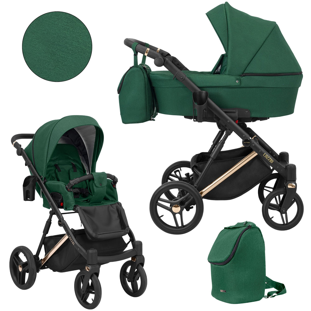 Kunert Lazzio Premium 2-in-1 Stroller – Green – image 1