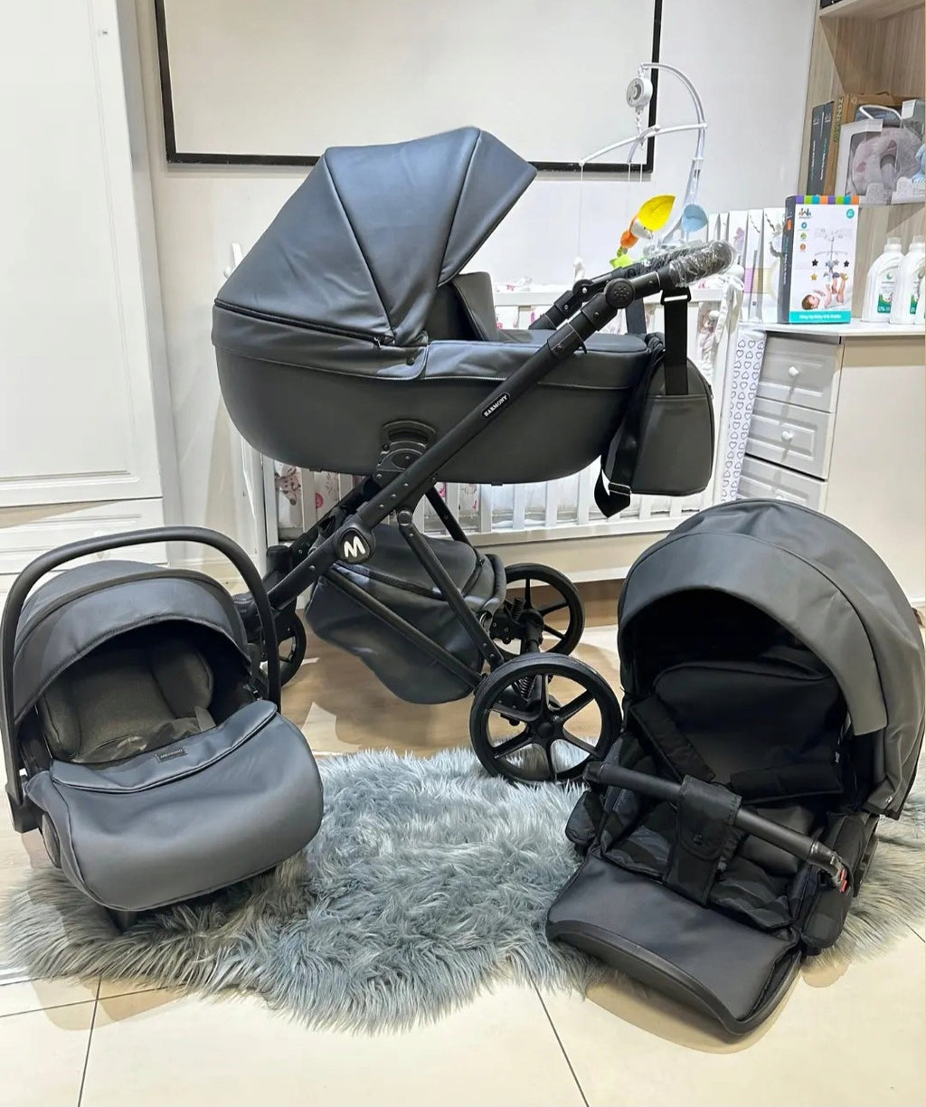 MOMMO Harmony 3-in-1 Stroller – Black – image 11