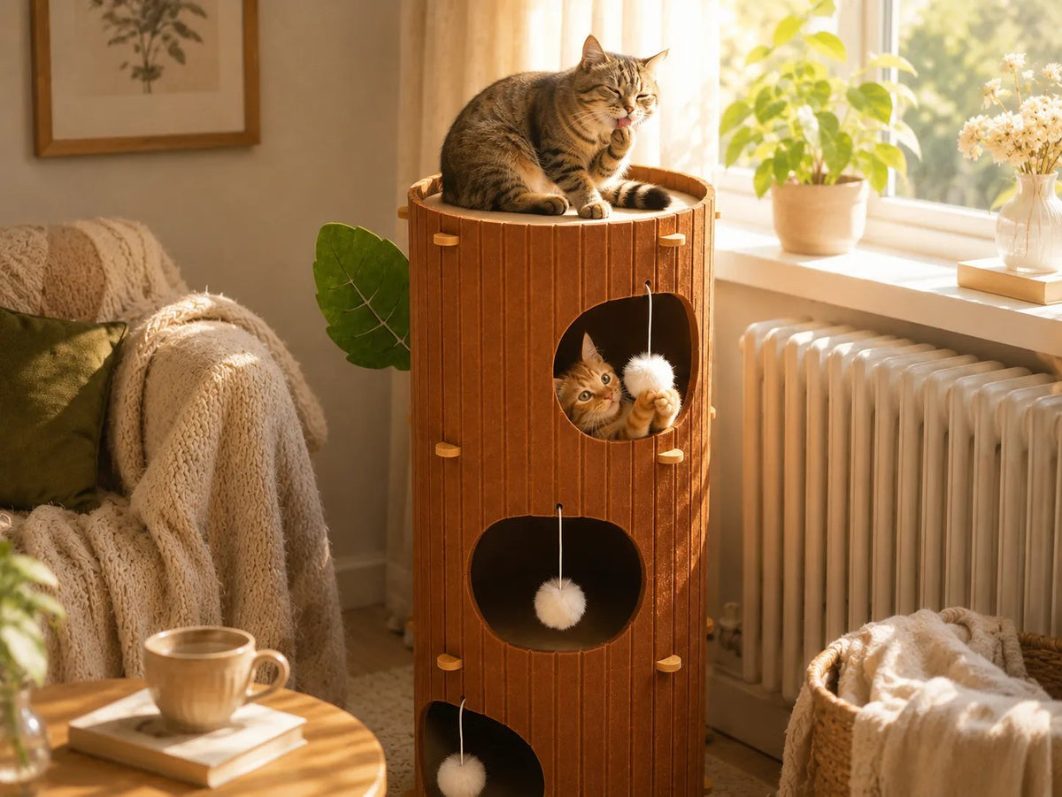Kunert Cat scratching post Rocky tree trunk with 3 caves - photo 4