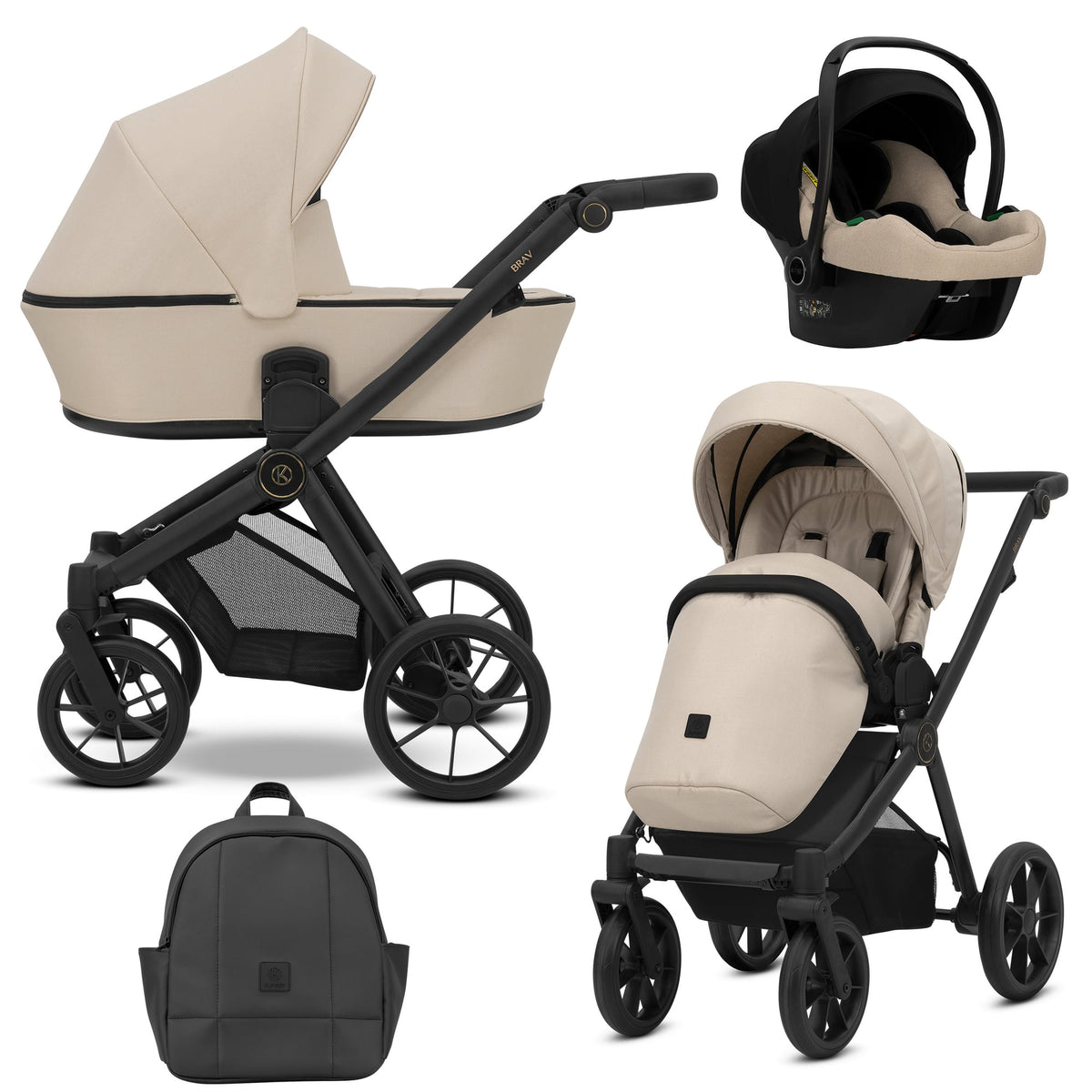 Kunert Brav 3-in-1 Stroller – Cream – image 1