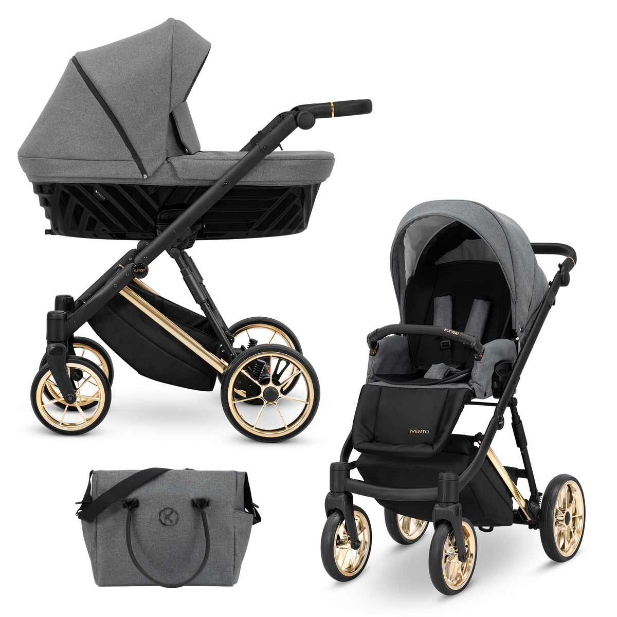 Kunert Ivento Premium 2-in-1 Stroller – Deep Graphite – image 1