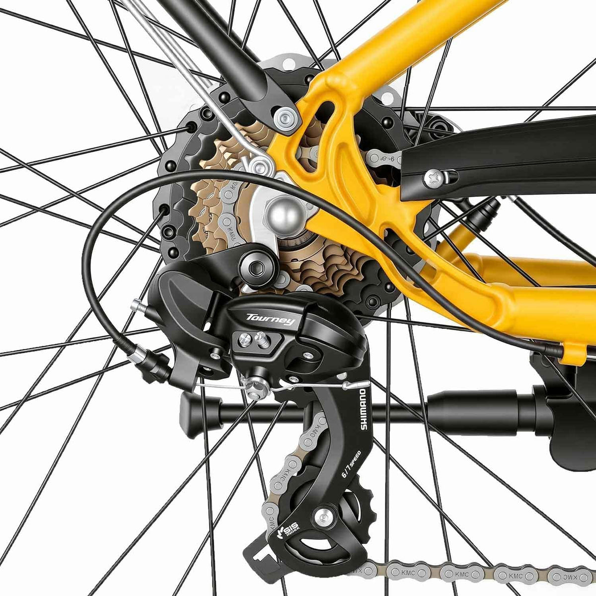 Bikfun AMAK00053 Women's Electric Bike 26" – Yellow - photo 6
