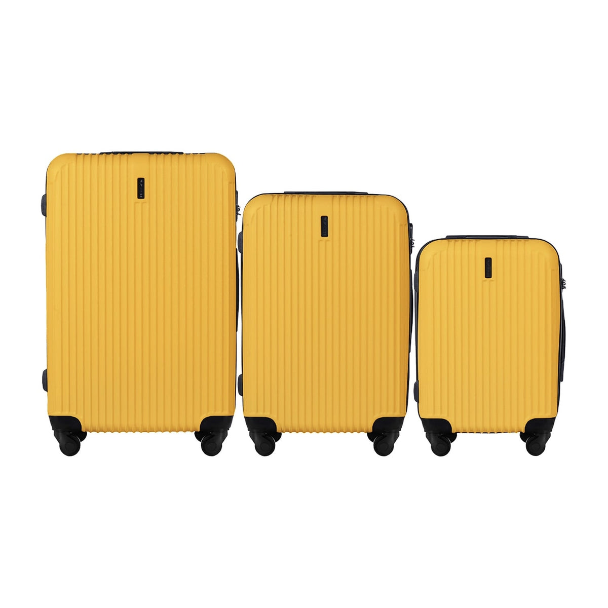 Wings Egret 3-Piece Hard Shell Suitcase Set – Yellow