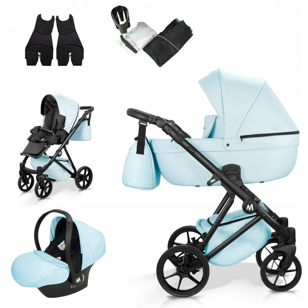 MOMMO Harmony 3-in-1 Stroller – Sky Blue – image 1