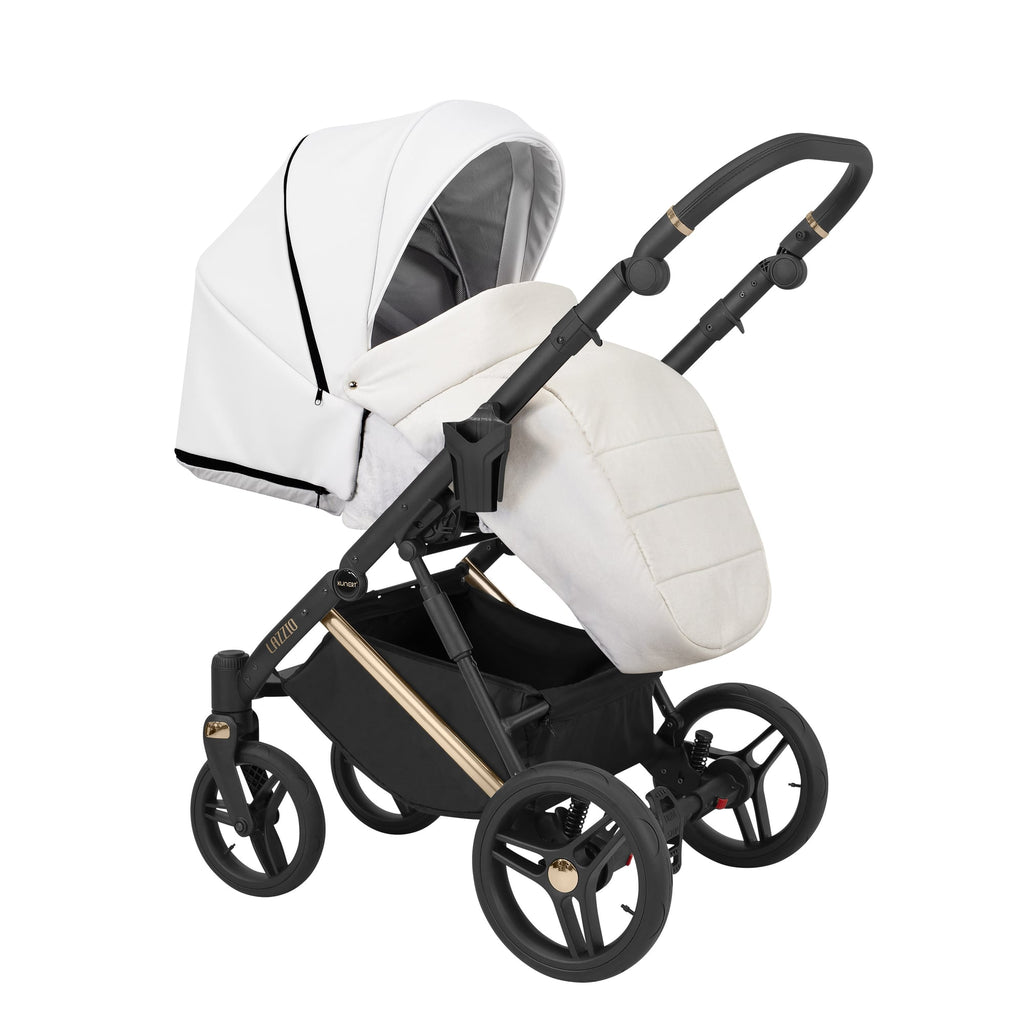Wózek dziecięcy Kunert Lazzio Premium 2w1 - Miedziana rama - kolor: Biały Eco