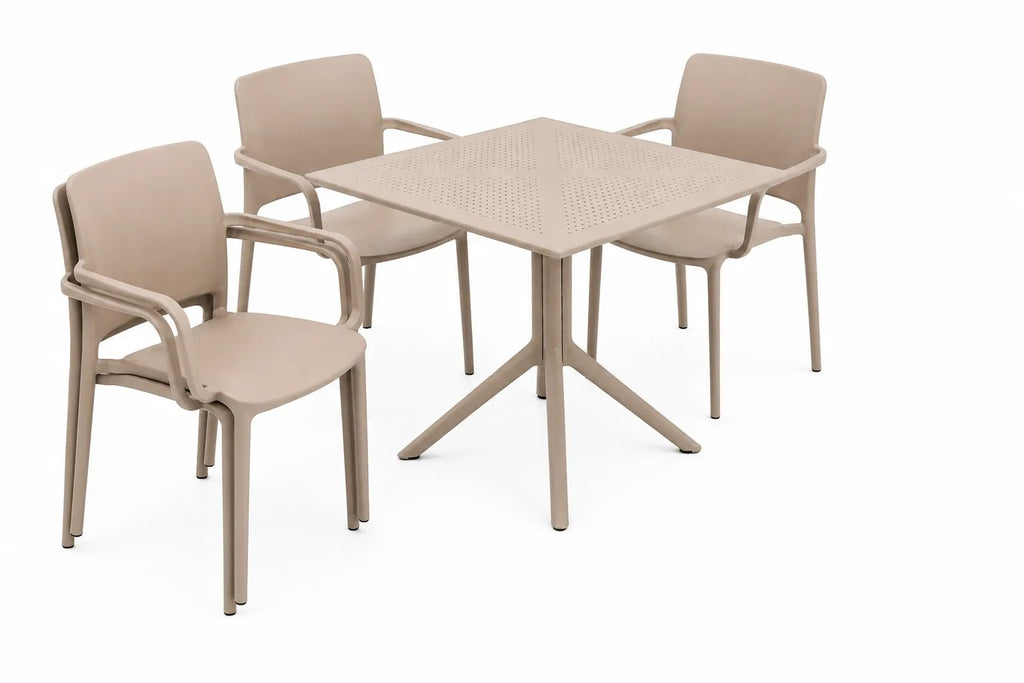 Kunert Garden furniture set MIAMI: table 80x80 + 4 chairs – cappuccino - photo 7