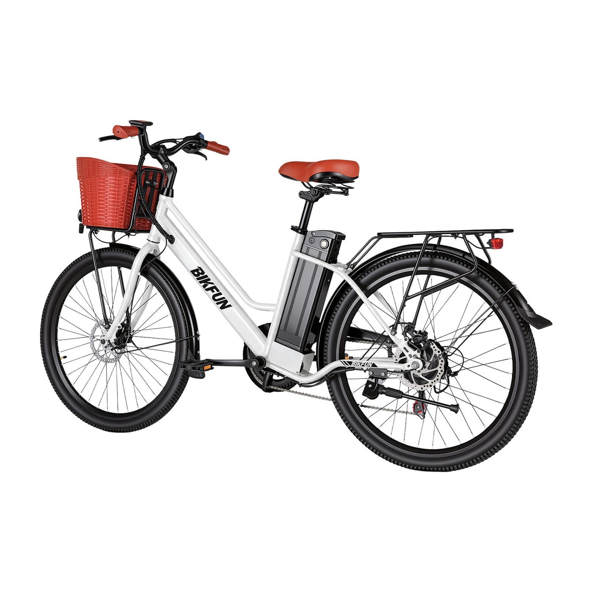 Bikfun AMAK00052 Women's Electric Bike 26" – White - photo 13