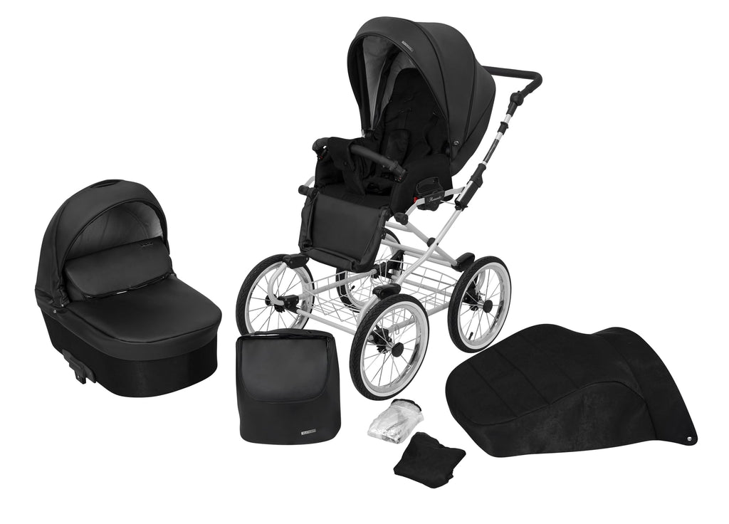 Kunert Romantic 2-in-1 Stroller – Black Eco – image 1