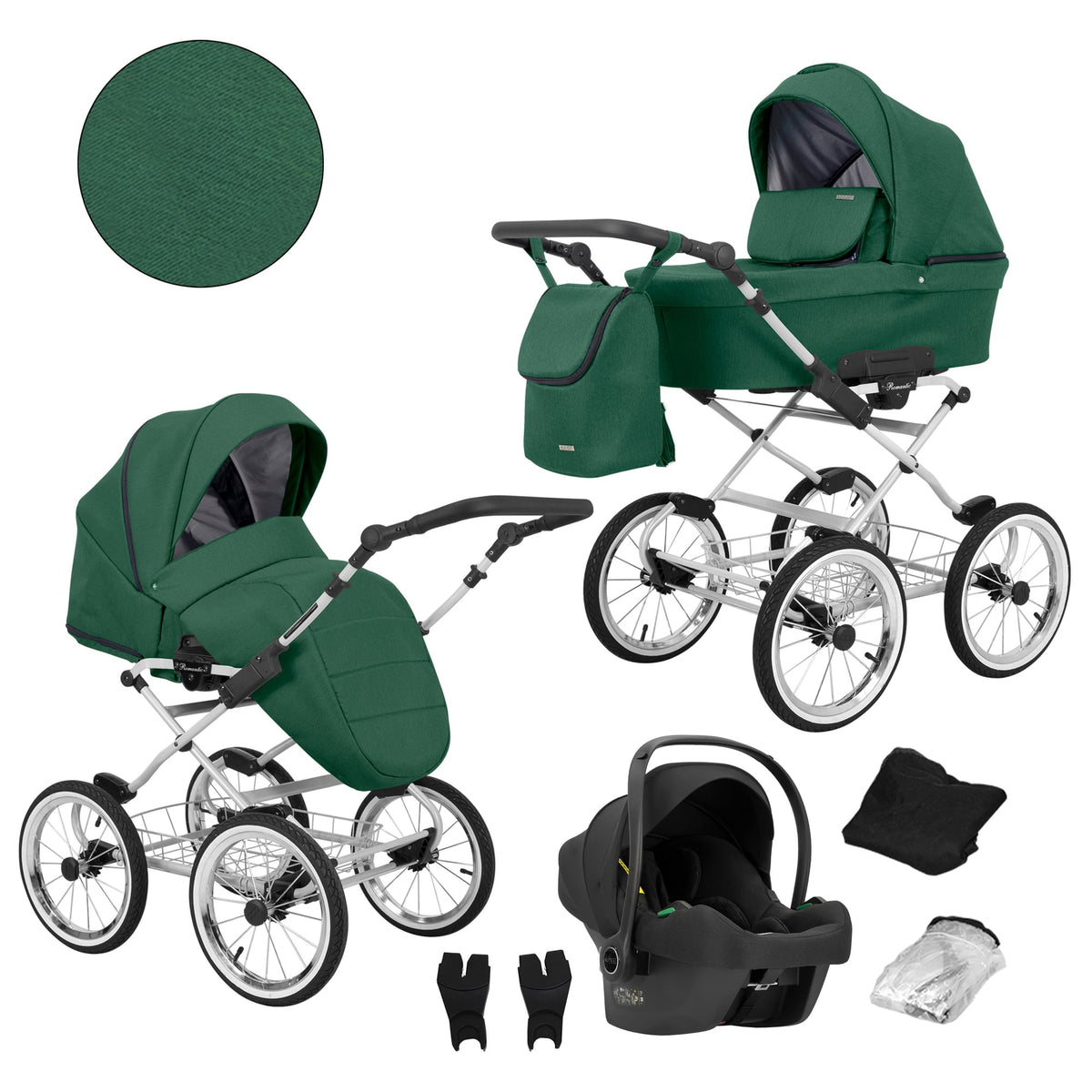 Kunert Romantic 3-in-1 Stroller – Green – image 1