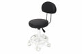 Kunert Beauty stool Bella with backrest, swivel – black