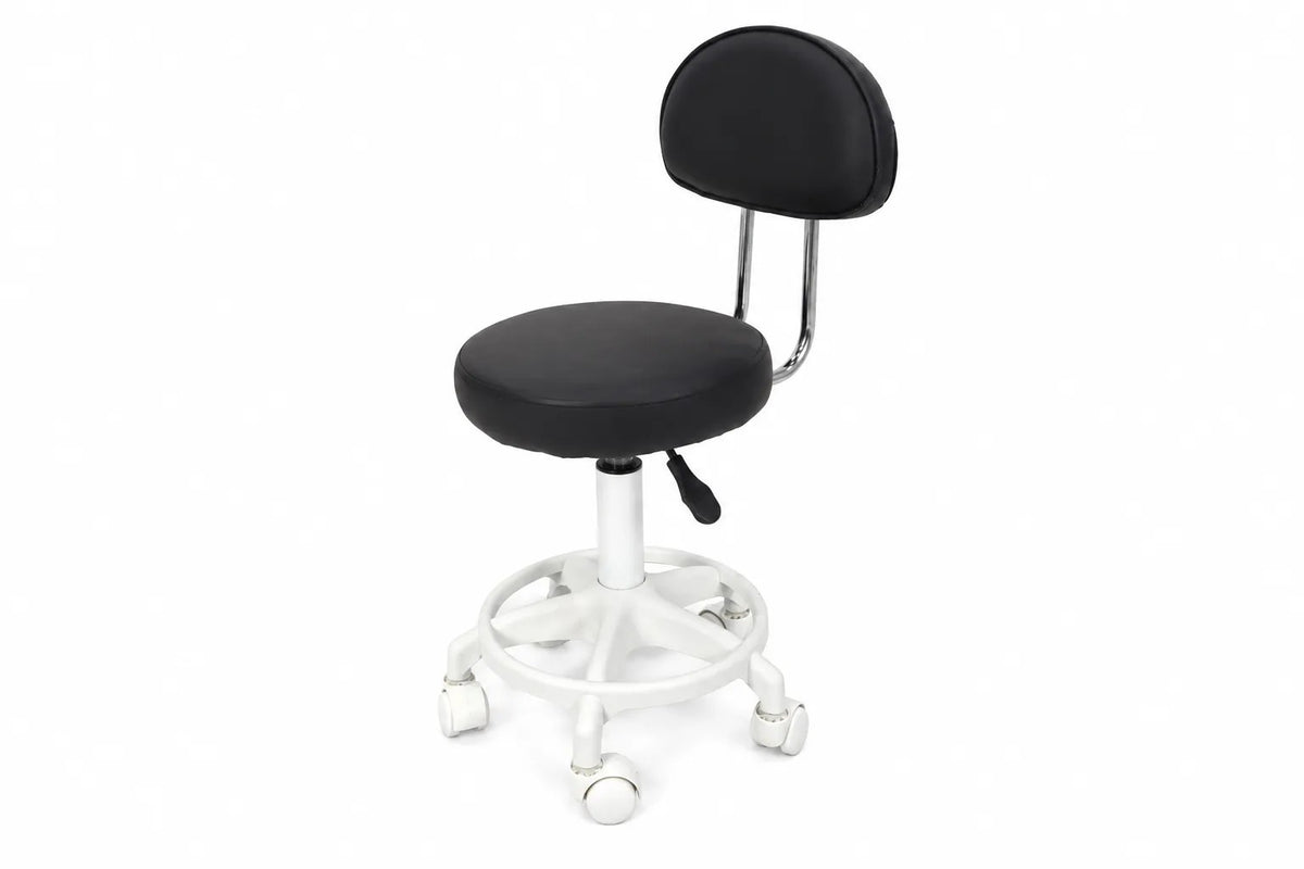Kunert Beauty stool Bella with backrest, swivel – black