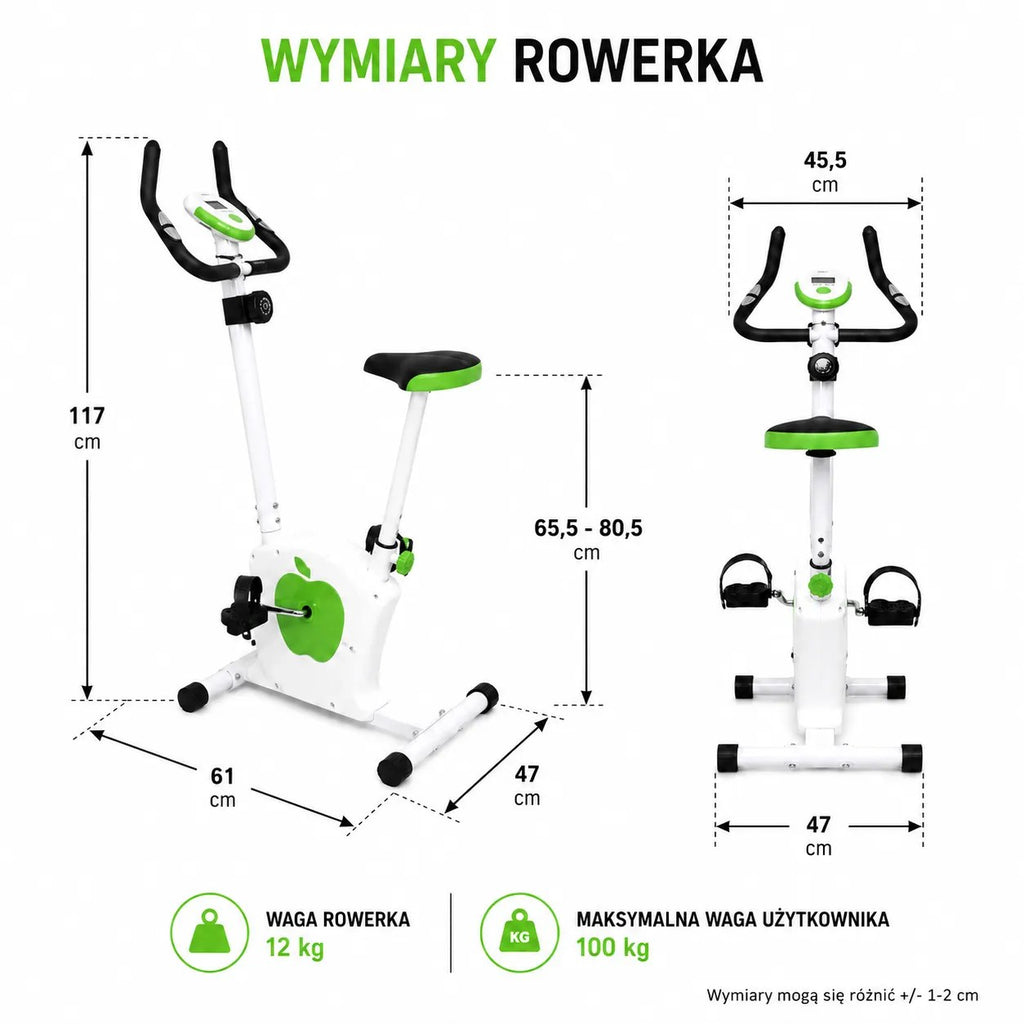 Kunert Foldable magnetic exercise bike AXON – white - photo 10