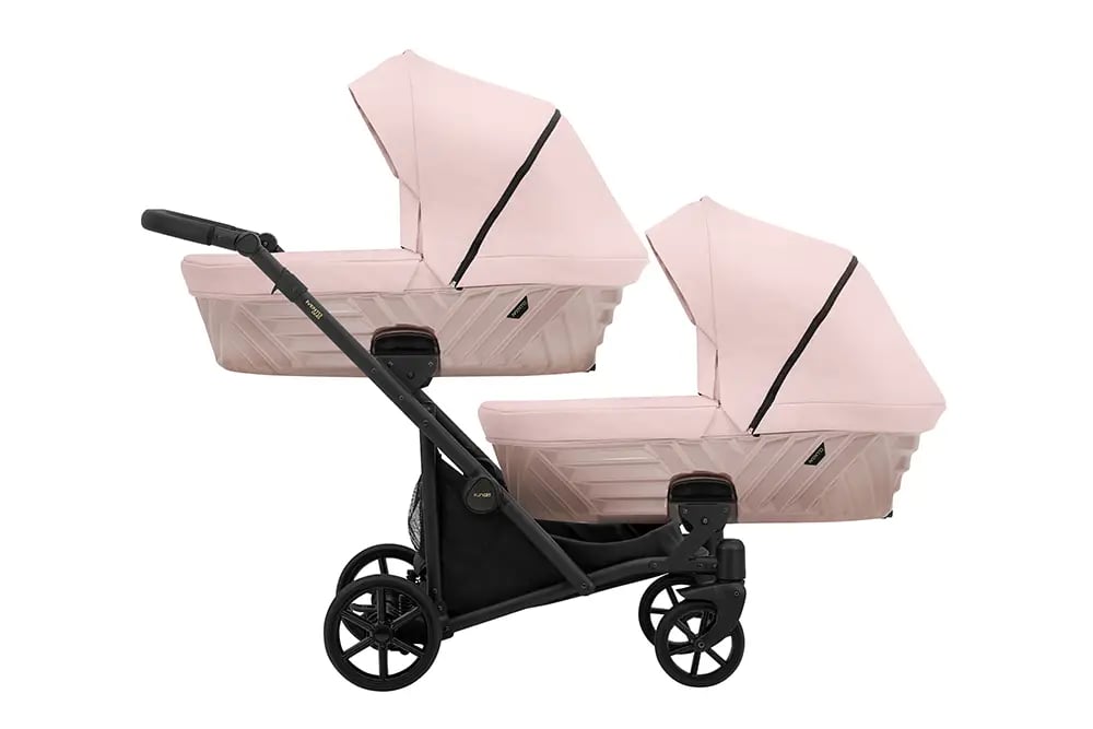 Kunert Ivento Duo 2-in-1 Twin Stroller – Smoky Pink – image 1