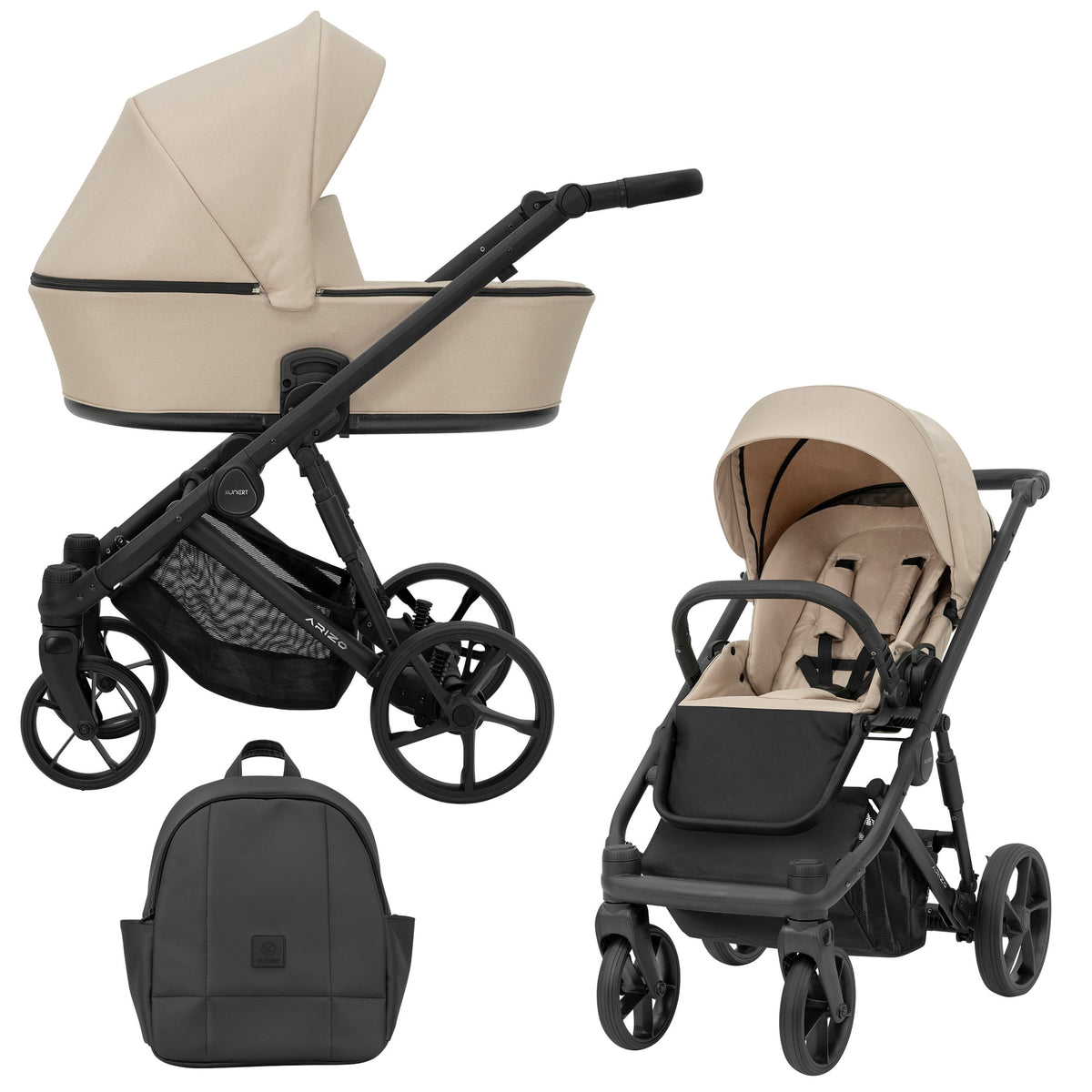Kunert Arizo 2-in-1 Stroller – Cream – image 1