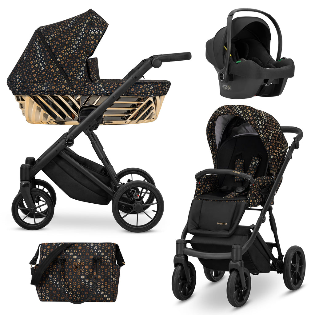 Kunert Ivento Glam 3-in-1 Stroller – Black Style – image 1