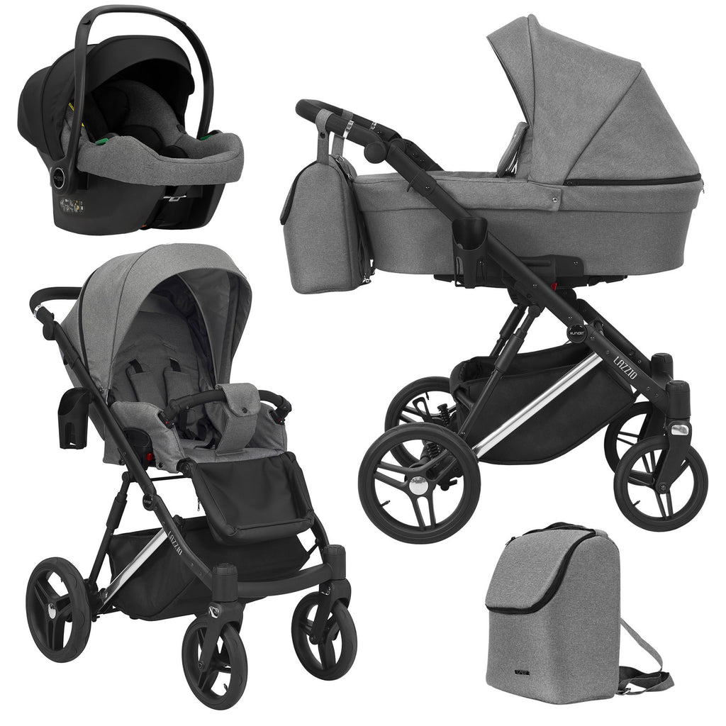 Kunert Lazzio Premium 3-in-1 Stroller – Grey – image 1