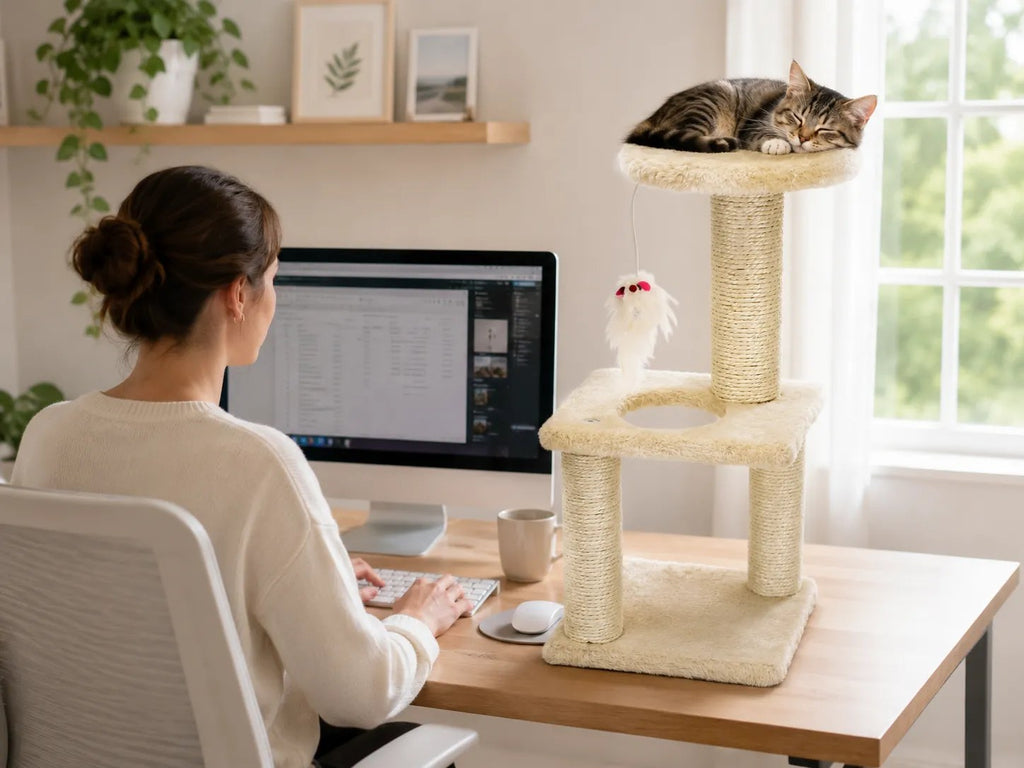 Kunert Compact cat scratcher Velvet with bed - photo 3
