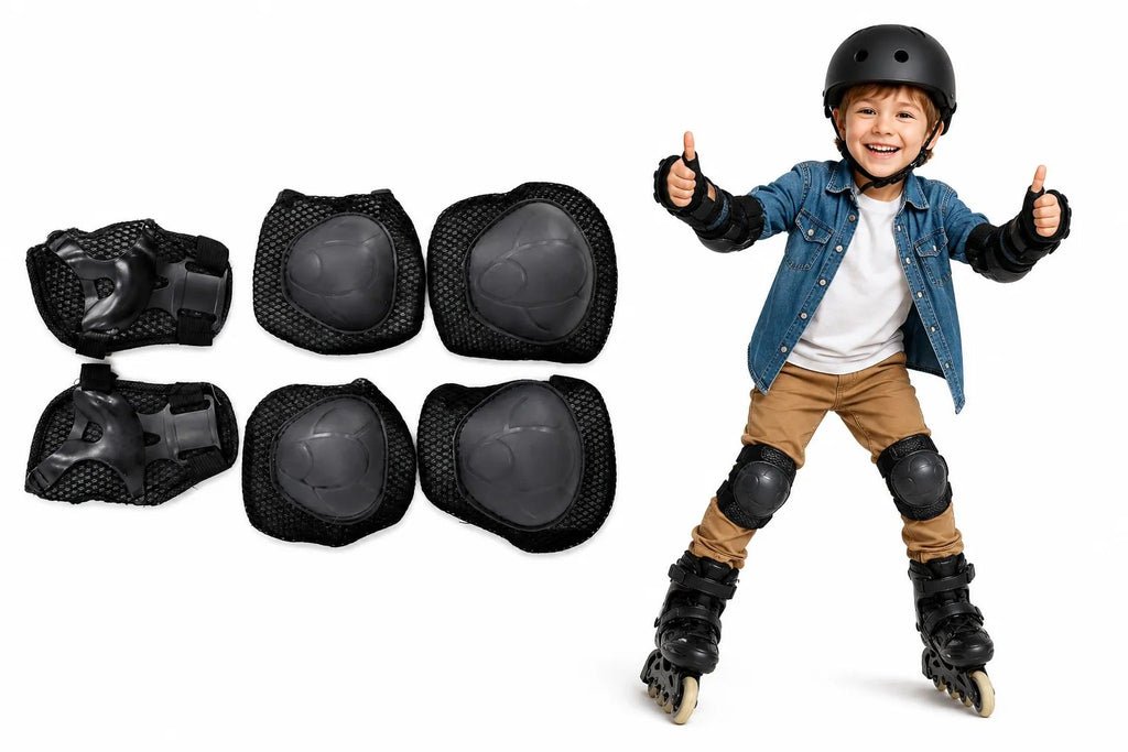 Kunert Kids protective gear set Kely 1, 6-piece: knee, elbow and wrist guards – black