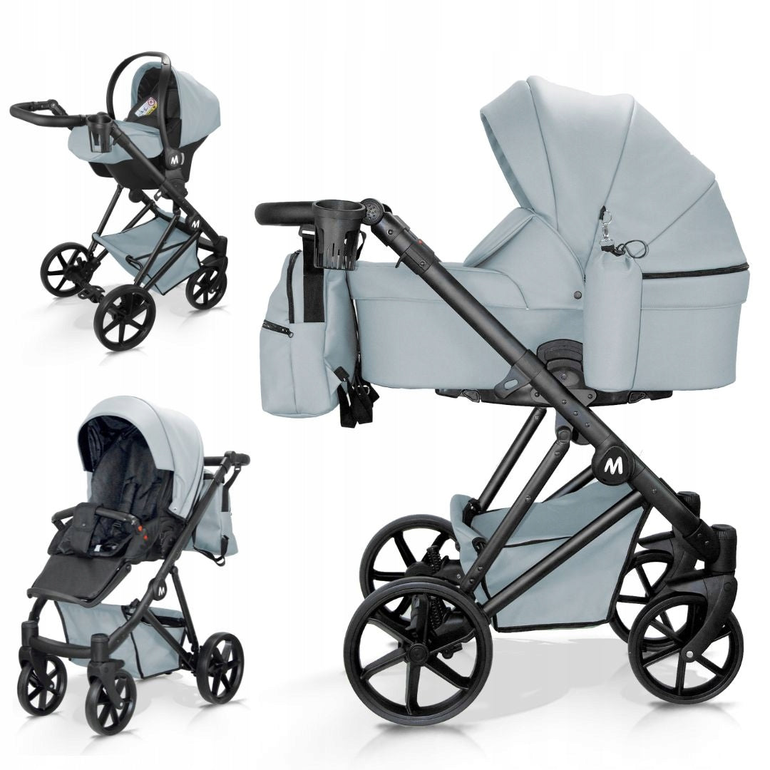 MOMMO Royal 3-in-1 Stroller – Grey – image 1