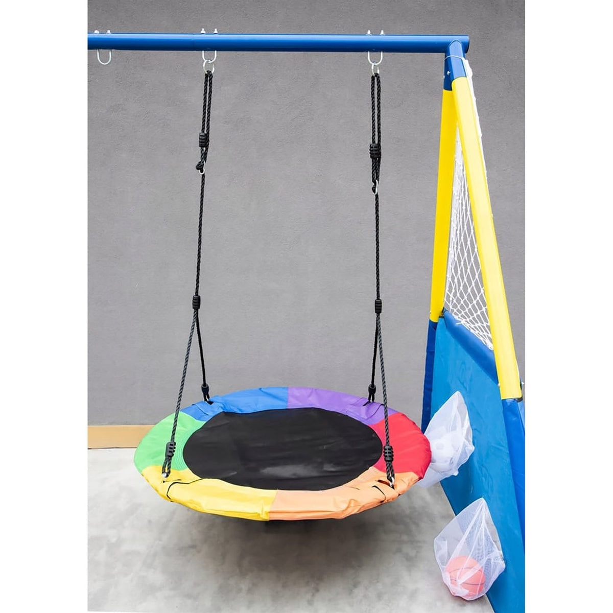 Jumi 4-in-1 Kids' Swing – Nest Swing with Basketball Hoop - photo 2