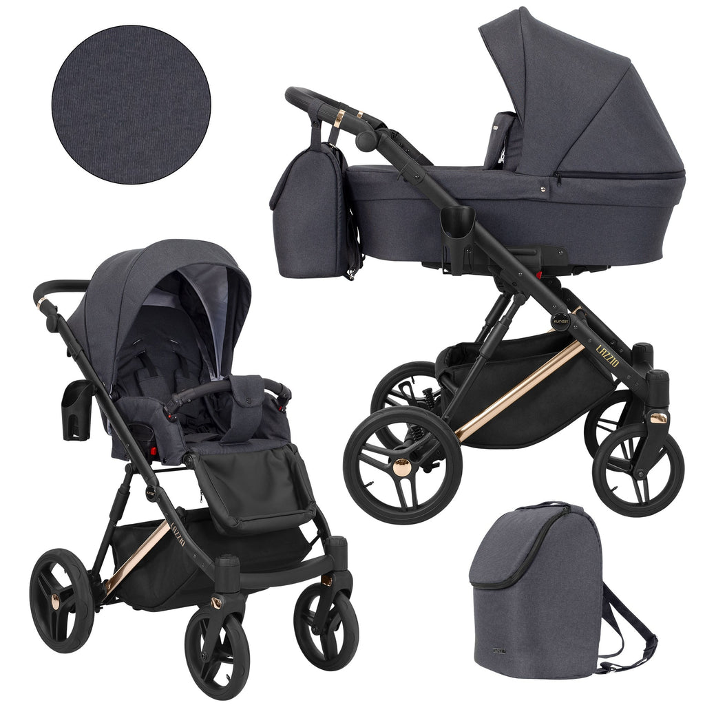 Wózek dziecięcy Kunert Lazzio Premium 2w1 - Miedziana rama - kolor: Antracyt
