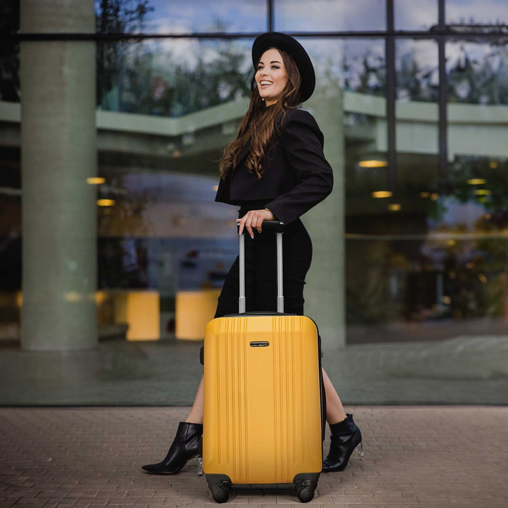 Wings Kestrel 3-Piece Hard Shell Suitcase Set – Yellow - photo 4