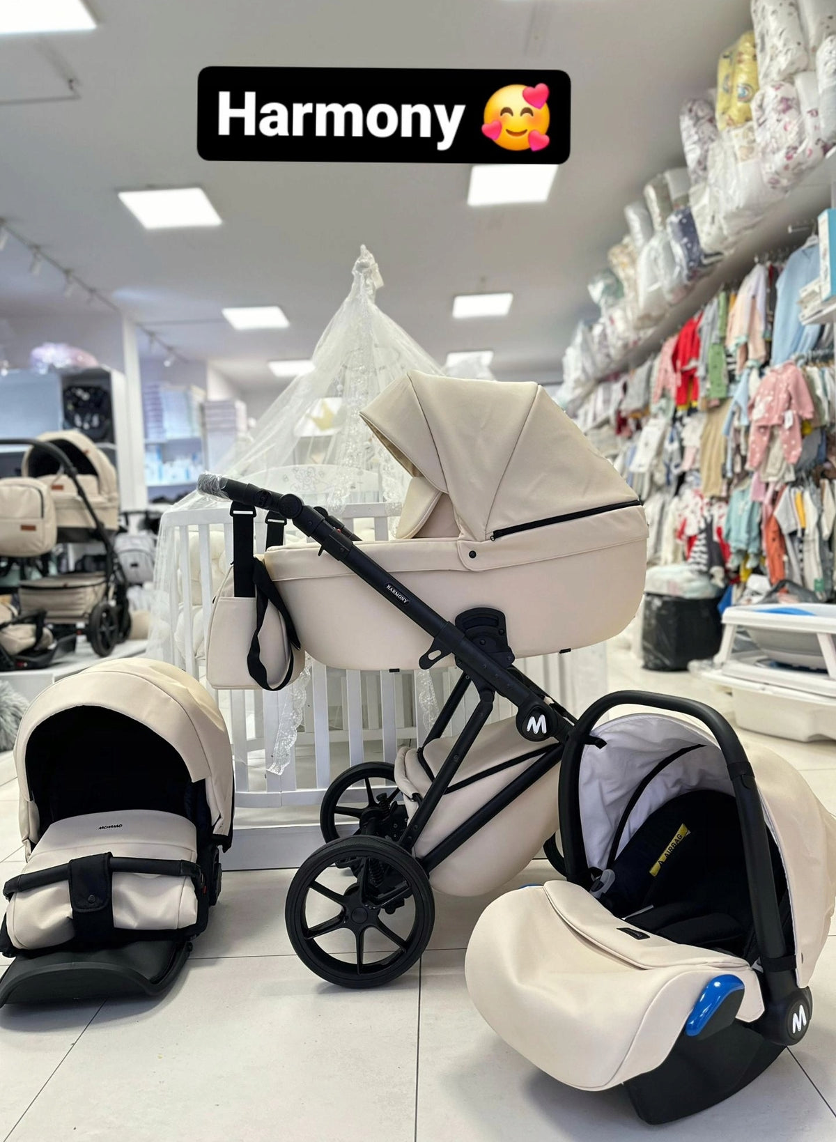 MOMMO Harmony 2-in-1 Stroller – Vanilla – image 9