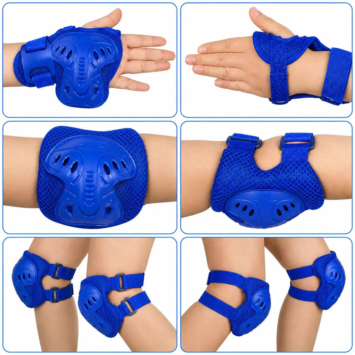 Kunert Kids protective gear set Niko 2, 6-piece: knee, elbow and wrist guards – blue - photo 7