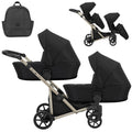 Kunert Brav Duo 2-in-1 Twin Stroller – Black – image 1