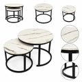 Kunert Coffee table set Alpine, 2 nesting tables, marble look