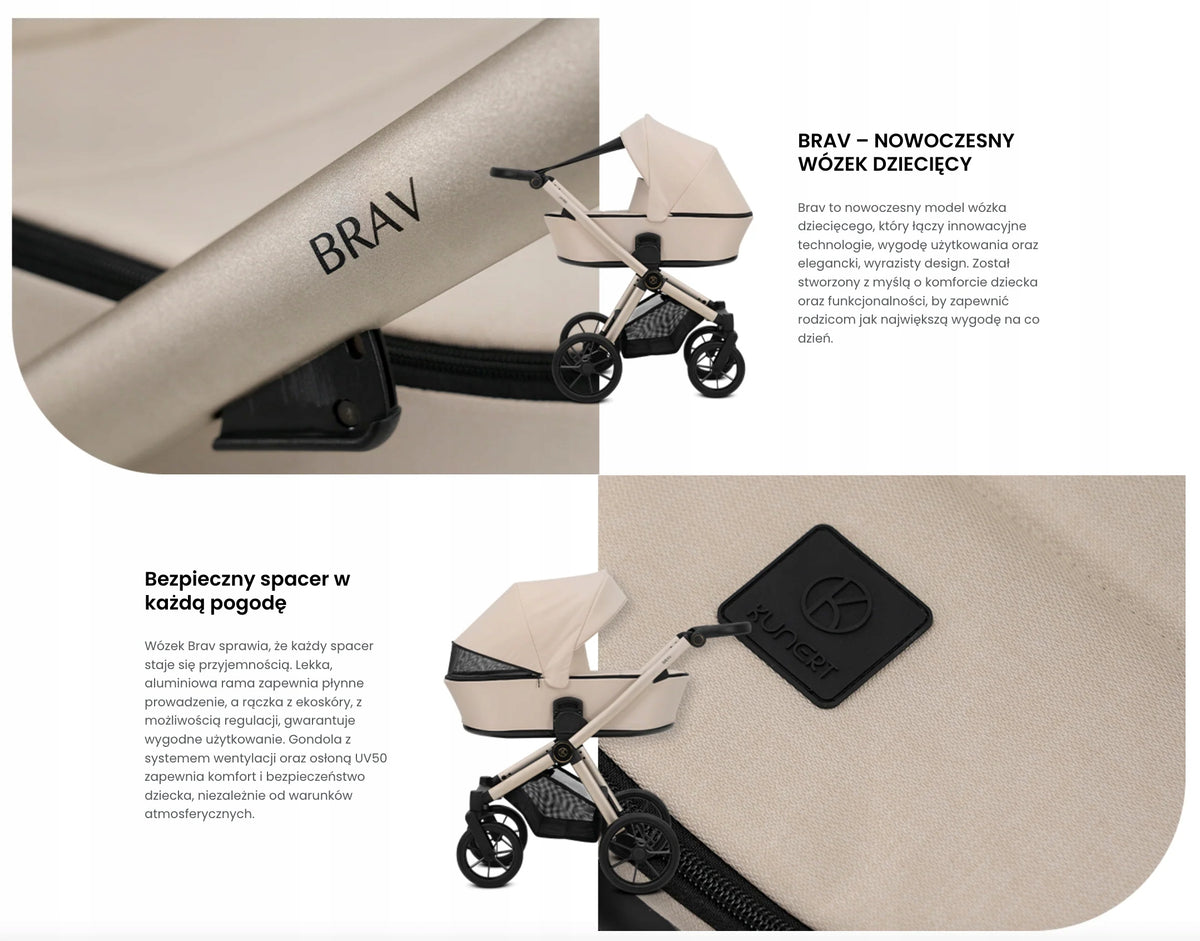 Kunert Brav 3-in-1 Stroller – White – image 10